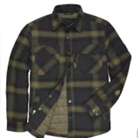 Dakota Grizzly Tobias Shirt Men's Black and green Plaid Jacket New - Picture 1 of 2